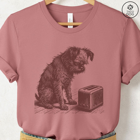 Brussels Griffon Toaster T-Shirt Heather Mauve Taco-Dog