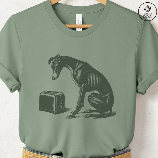 Italian Greyhound Whippet Iggy Toaster T-Shirt Sage Taco-Dog