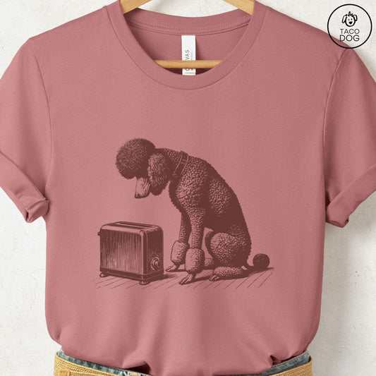 Poodle Toaster T-Shirt Heather Mauve Taco-Dog