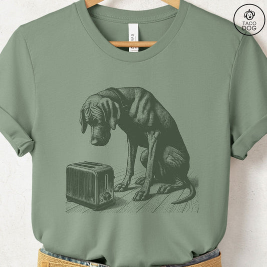 Vizsla Toaster T-Shirt Sage Taco-Dog
