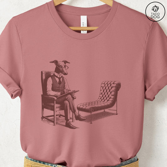 Italian Greyhound Whippet Iggy Therapy Dog T-Shirt Heather Mauve Taco-Dog