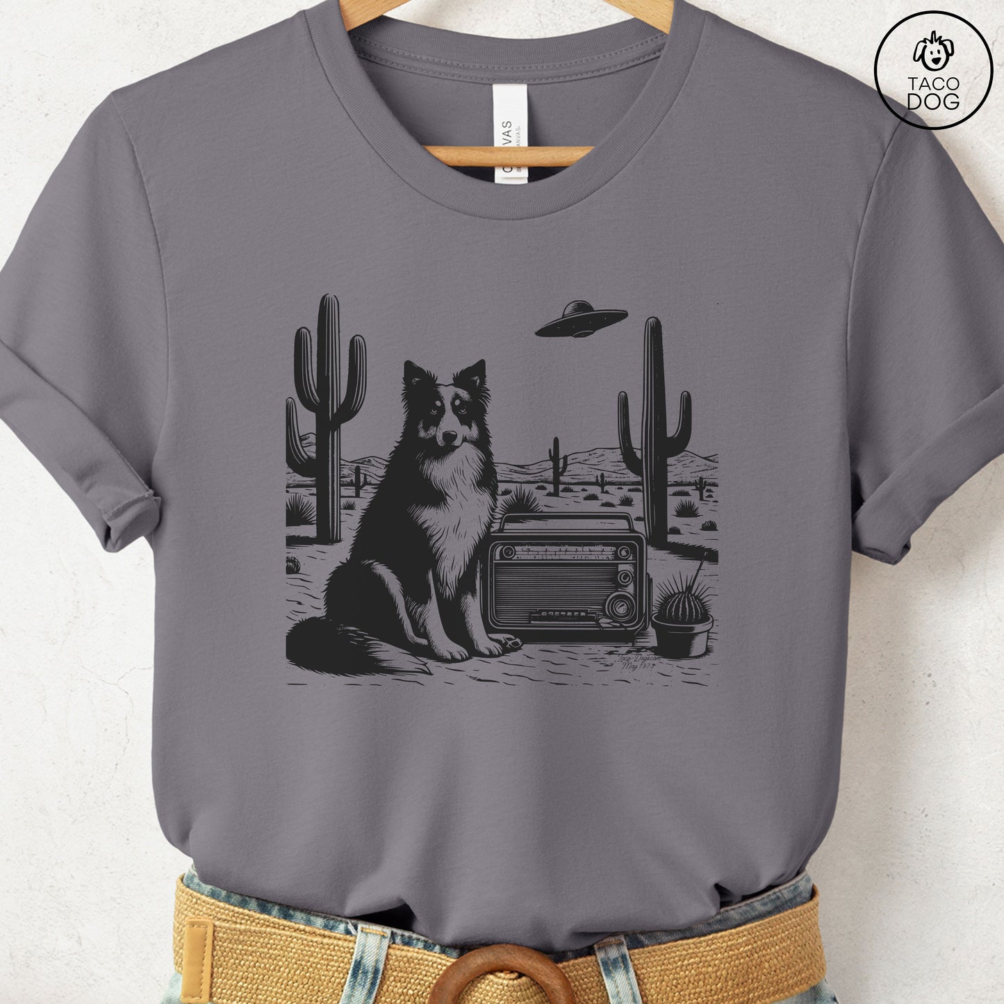 Australian Shepherd Aussie Vintage Radio T-Shirt