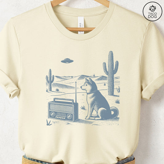 Shiba Inu Vintage Radio T-Shirt
