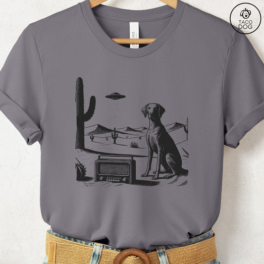 Vizsla Vintage Radio T-Shirt Storm Taco-Dog