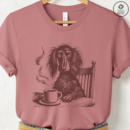 Dachshund Coffee Morning Mood T-Shirt