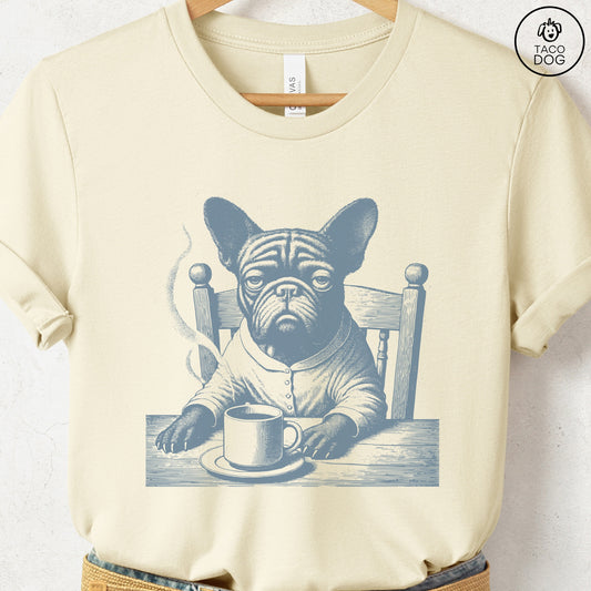 French Bulldog Frenchie Coffee Morning Mood T-Shirt