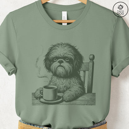 Shih Tzu Coffee Morning Mood T-Shirt