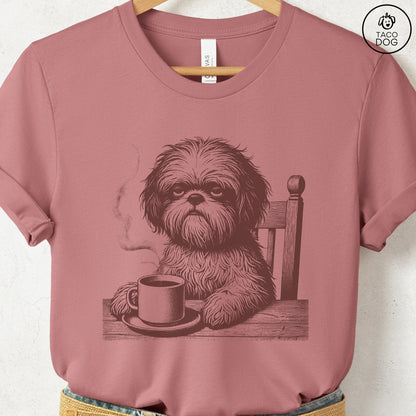 Shih Tzu Coffee Morning Mood T-Shirt