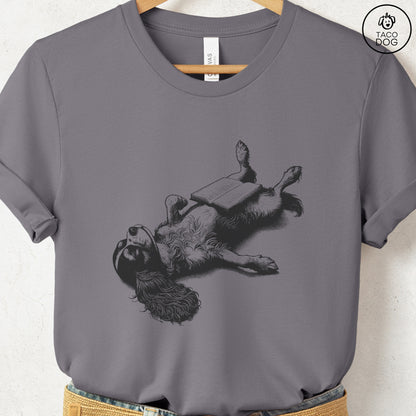 Cavalier King Charles Spaniel Book Nap T-Shirt