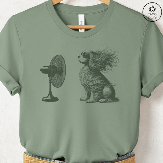 Cavalier King Charles Spaniel Fan T-Shirt Sage Taco-Dog