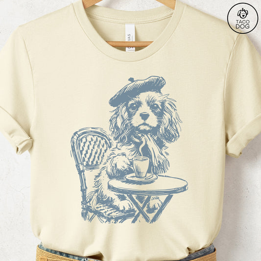 Cavalier King Charles Spaniel Paris France T-Shirt