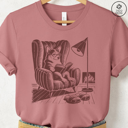 Corgi Reading Chair T-Shirt
