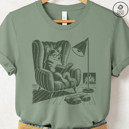 Corgi Reading Chair T-Shirt