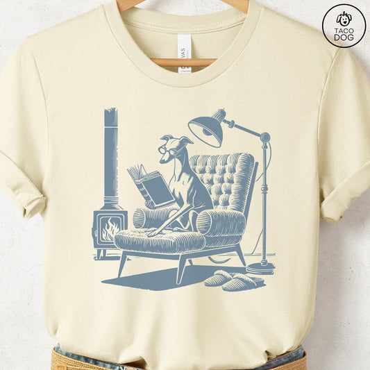 Italian Greyhound Whippet Reading Chair T-Shirt
