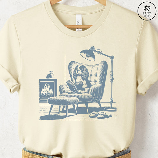 Cavalier King Charles Spaniel Reading Chair T-Shirt