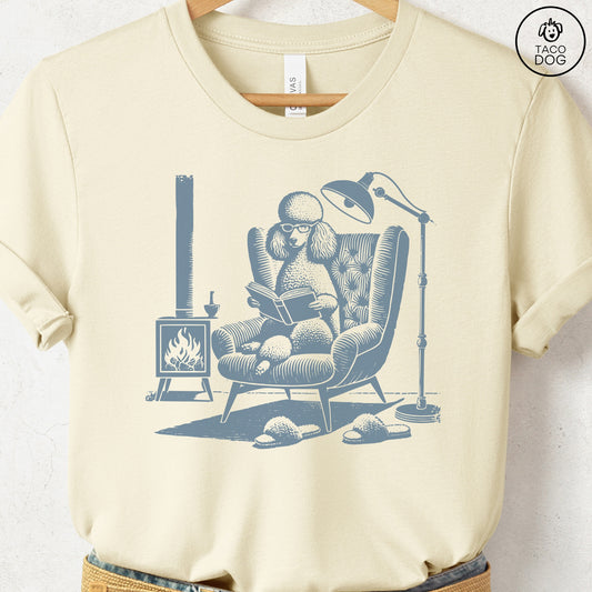Poodle Reading Chair T-Shirt