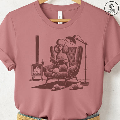 Poodle Reading Chair T-Shirt