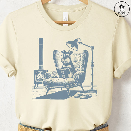 Schnauzer Reading Chair T-Shirt