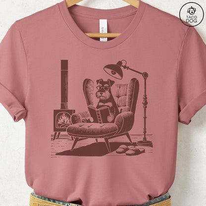 Schnauzer Reading Chair T-Shirt