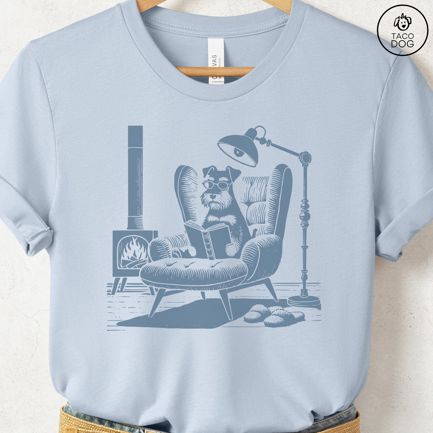 Schnauzer Reading Chair T-Shirt