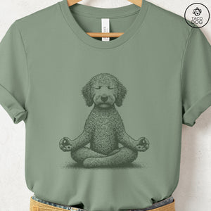 Doodle Meditate Yoga T-Shirt Sage Taco-Dog