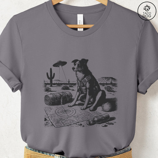Australian Shepherd Aussie Desert Survey T-Shirt Storm Taco-Dog