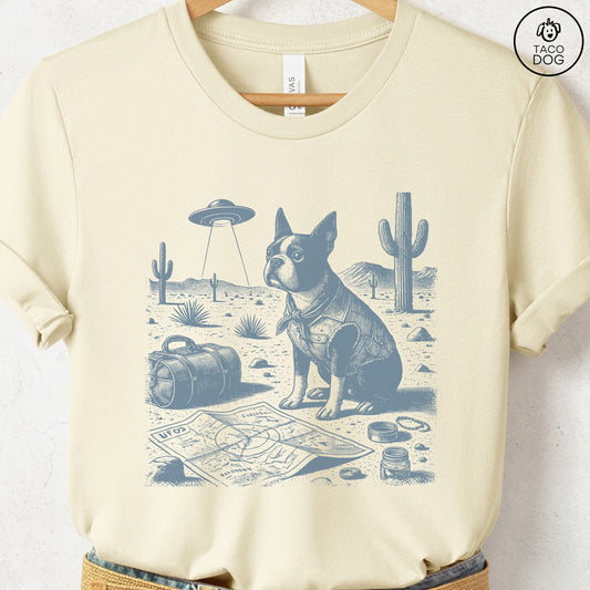 Boston Terrier Desert Survey T-Shirt