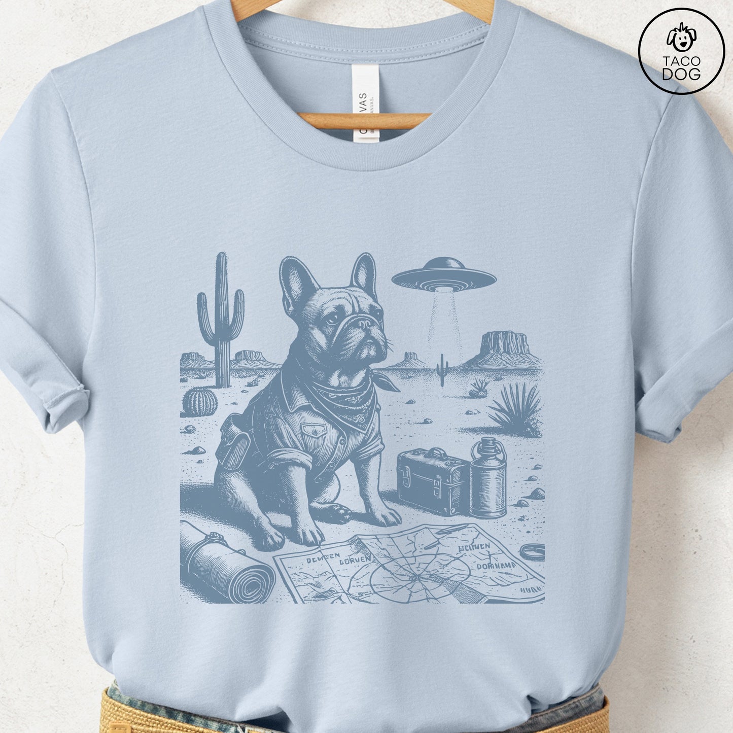 French Bulldog Frenchie Desert Survey T-Shirt