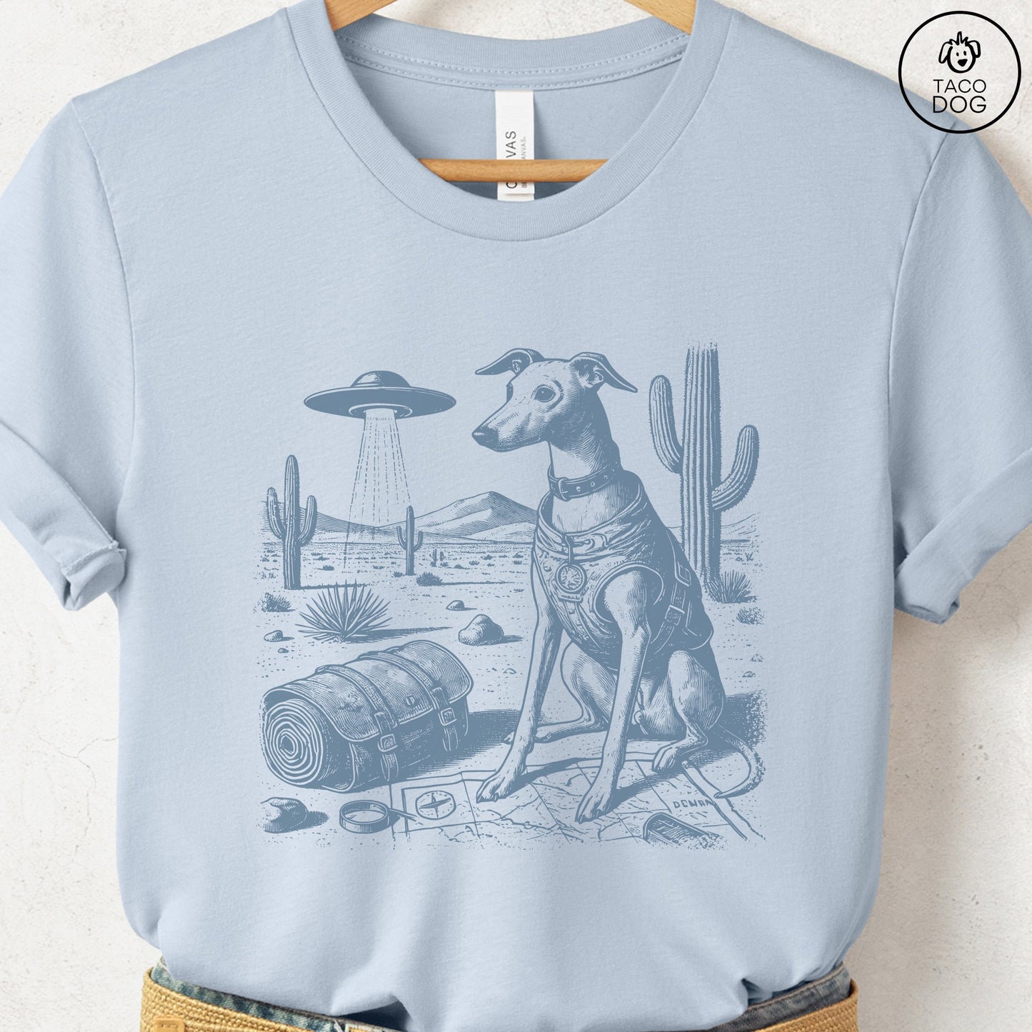 Italian Greyhound Whippet Desert Survey T-Shirt