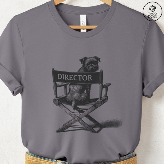 Brussels Griffon Griff Director Chair T-Shirt Storm Taco-Dog