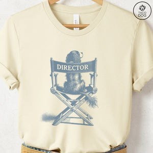 Cavalier King Charles Spaniel Director Chair T-Shirt Natural Taco-Dog