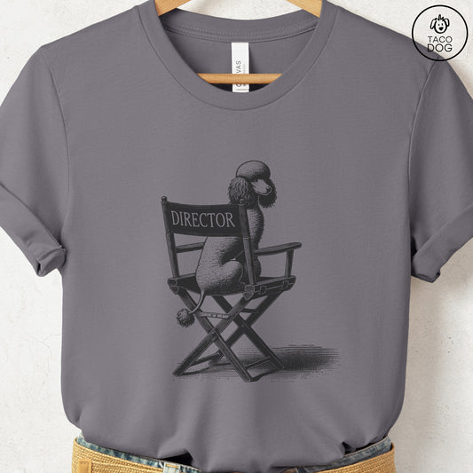 Poodle Director Chair T-Shirt Storm Taco-Dog