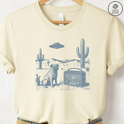 Pug Vintage Radio T-Shirt