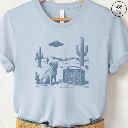 Pug Vintage Radio T-Shirt