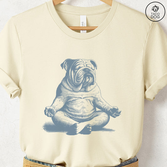 English Bulldog Meditate Yoga T-Shirt