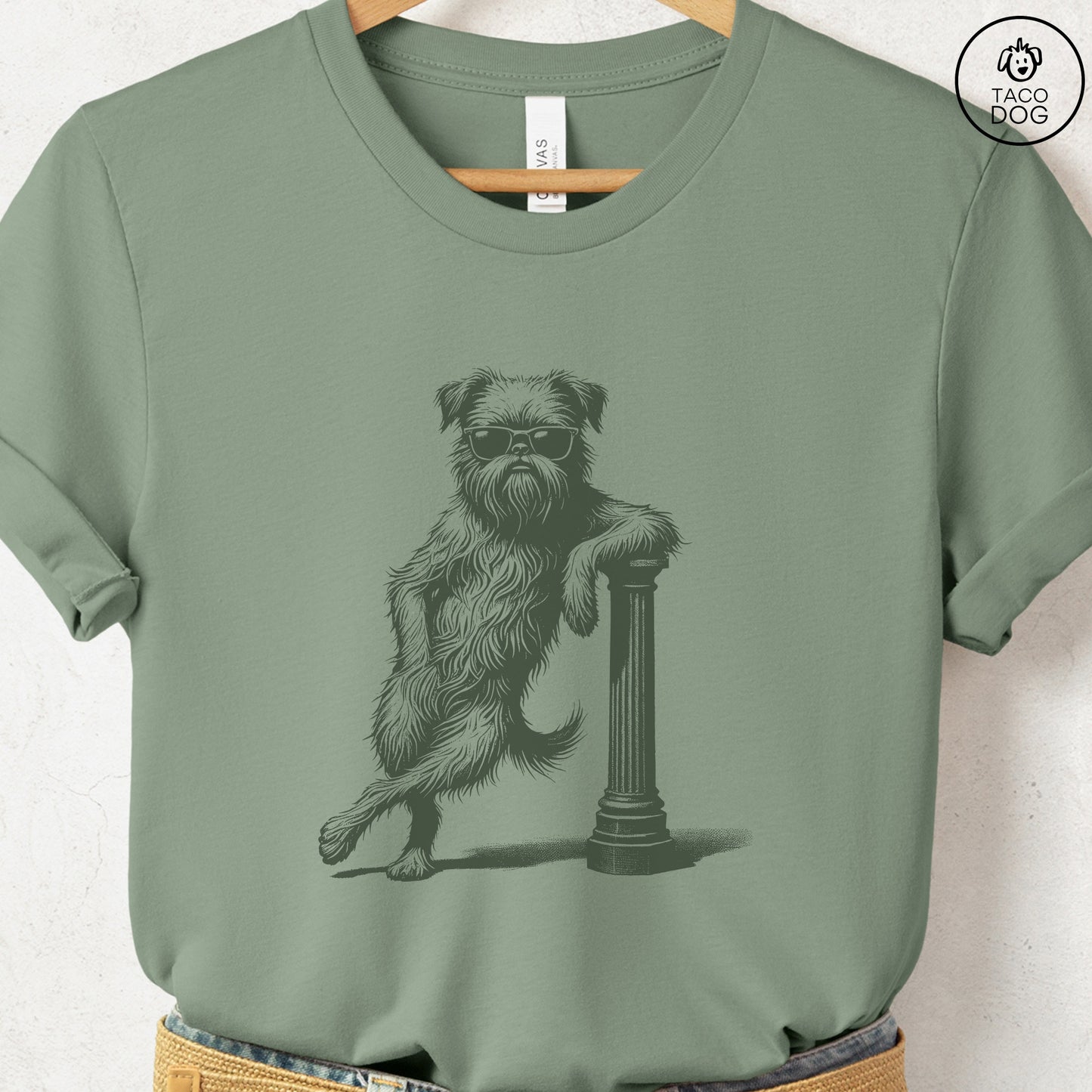 Brussels Griffon Griff Lamppost Leaning T-Shirt