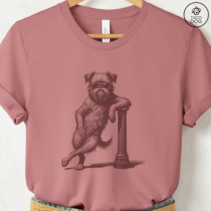 Brussels Griffon Griff Lamppost Leaning T-Shirt