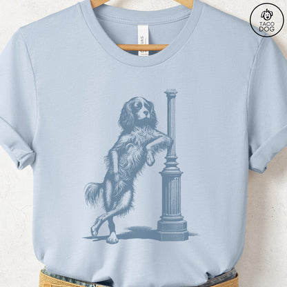 Cavalier King Charles Spaniel Lamppost Leaning T-Shirt