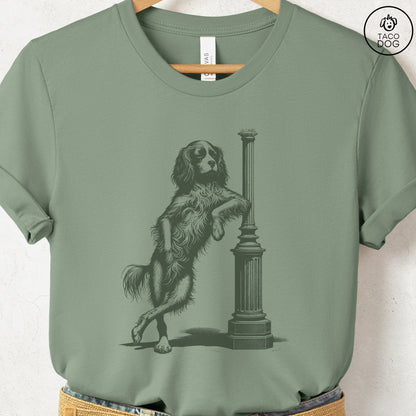 Cavalier King Charles Spaniel Lamppost Leaning T-Shirt