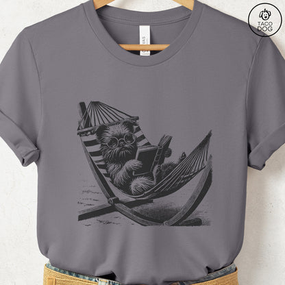 Brussels Griffon Hammock Reading T-Shirt
