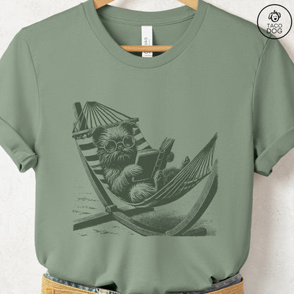 Brussels Griffon Hammock Reading T-Shirt