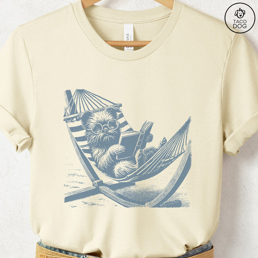 Brussels Griffon Hammock Reading T-Shirt