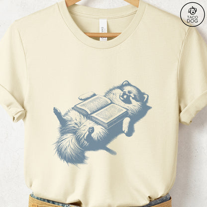 Pomeranian Book Nap T-Shirt