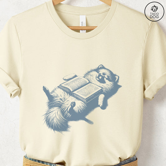 Pomeranian Book Nap T-Shirt