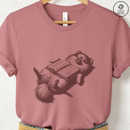 Pomeranian Book Nap T-Shirt