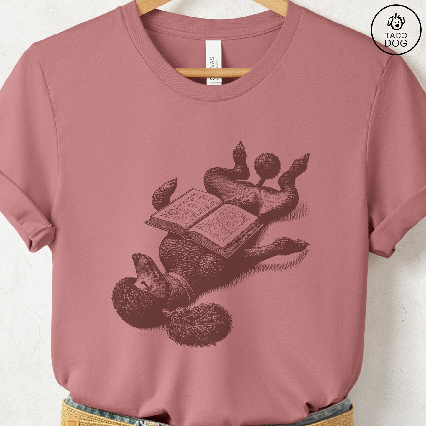 Poodle Book Nap T-Shirt