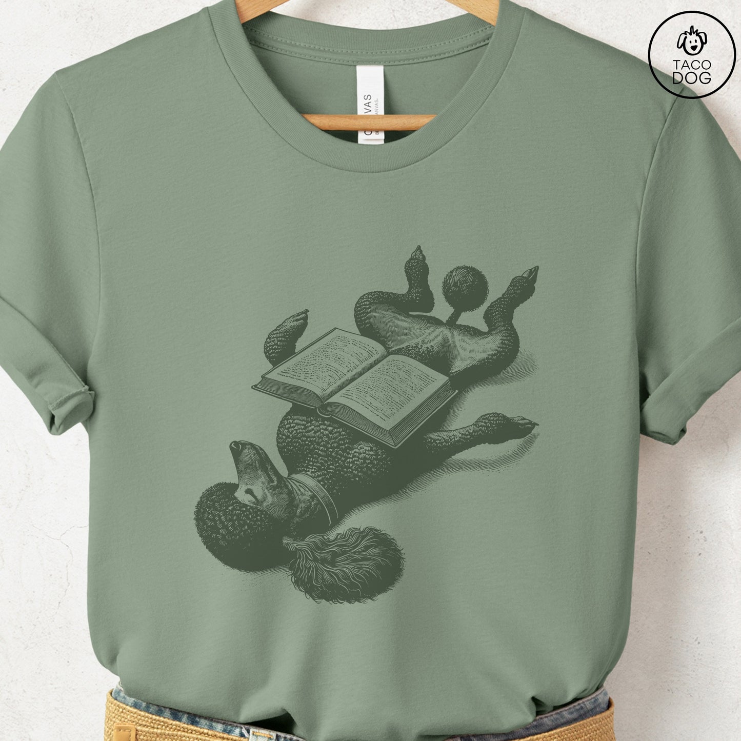 Poodle Book Nap T-Shirt