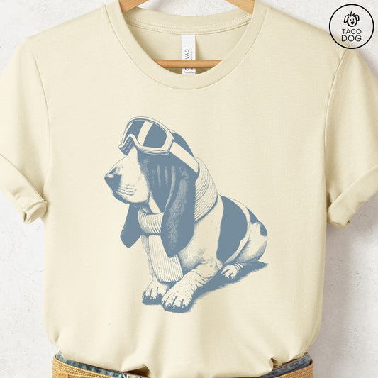 Basset Hound Winter Sport T-Shirt