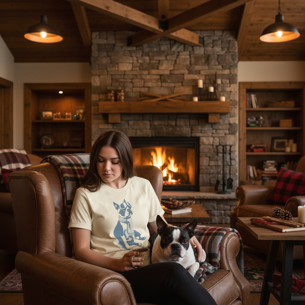 Boston Terrier Winter Sport T-Shirt