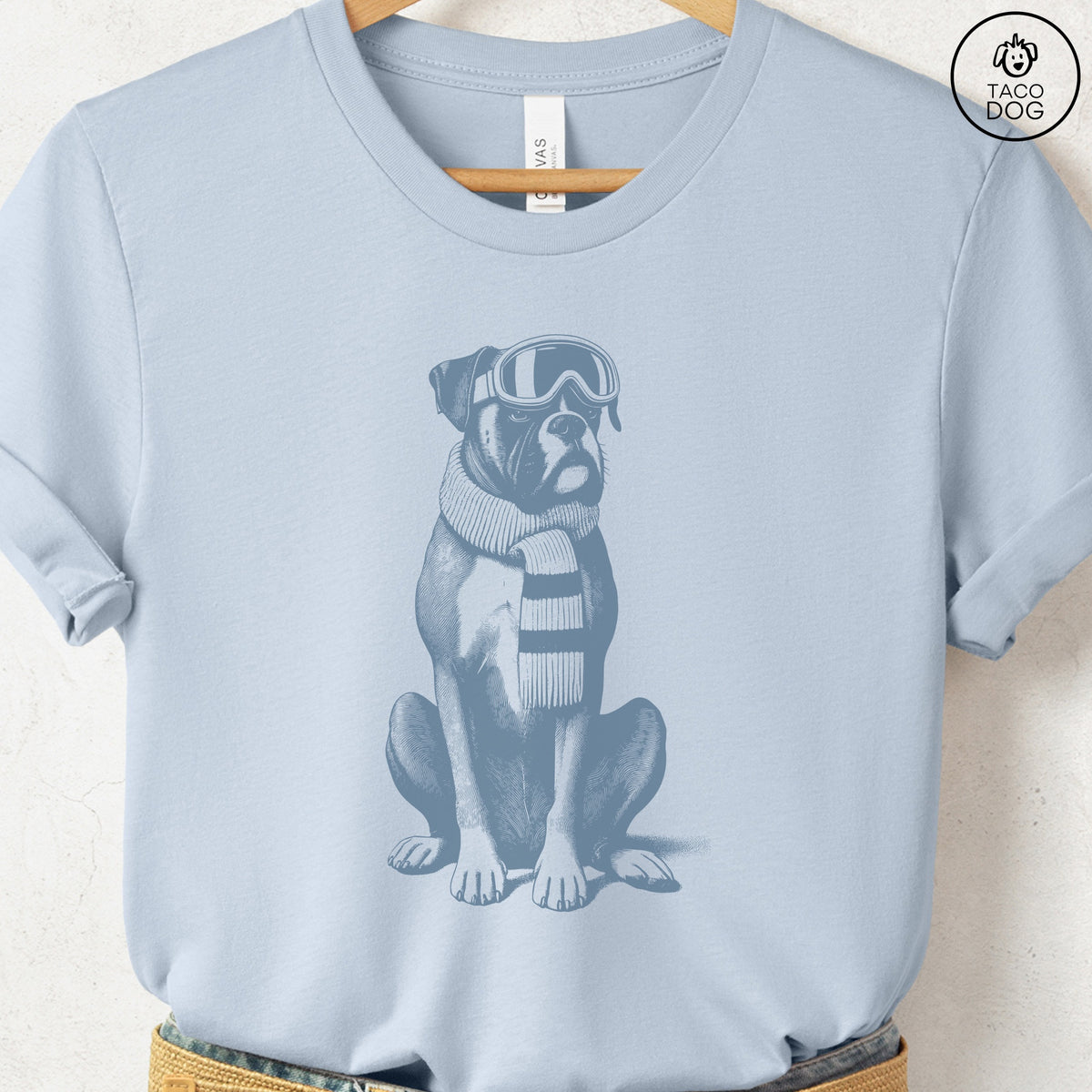 Boxer Winter Sport T-Shirt, design close-up